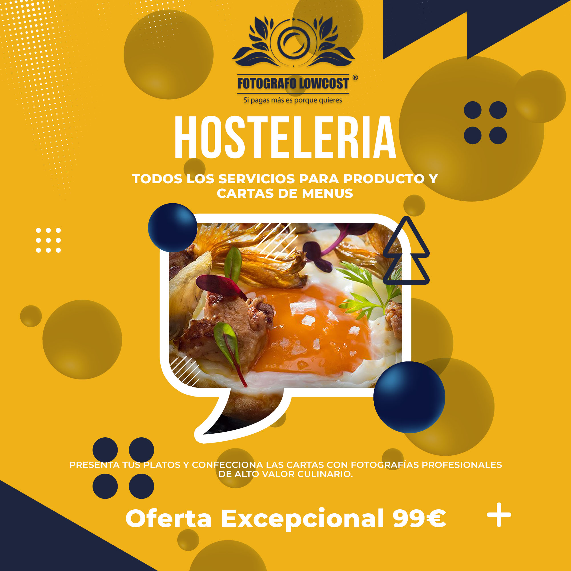 fotografo en fotografía gastronomica, cartas y menus para hostelería y restauración Alburquerque 